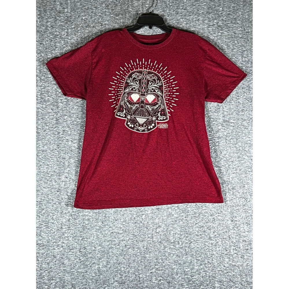 Fifth Sun Star Wars Darth Vader Sugar Skull Graphic T Shirt Mens Large Red